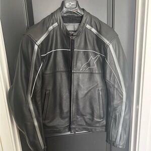 Alpinestars Black Performance Jacket with Zippered Front and Collar Details